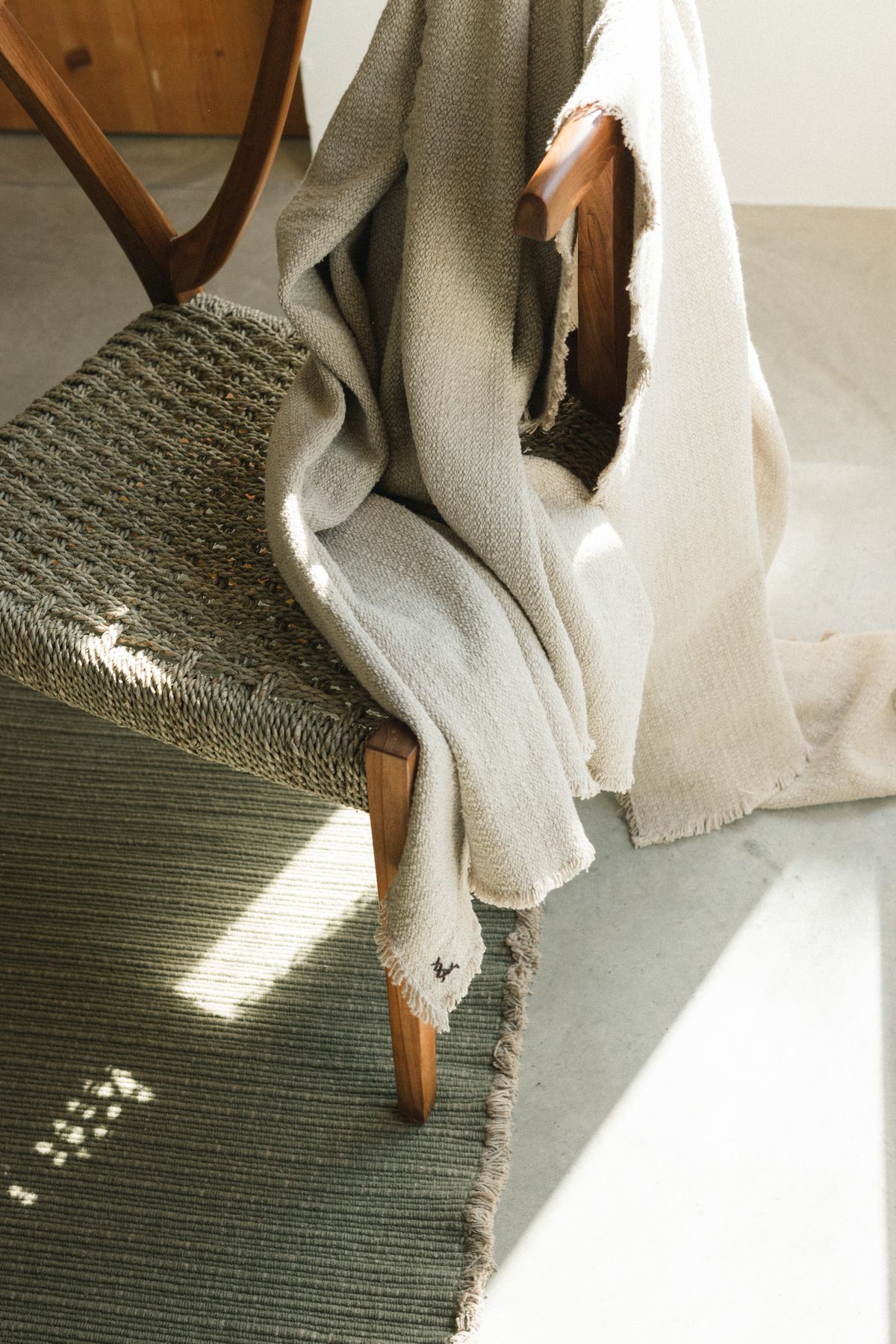Soft home textiles used in a relaxed everyday setting
