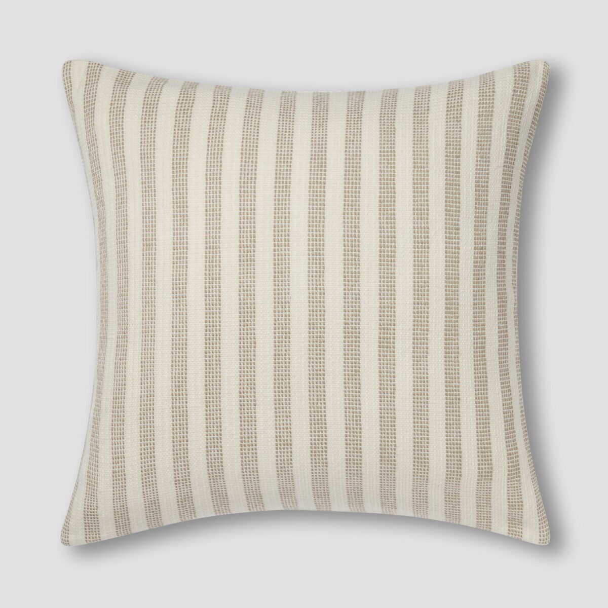 Oatmeal Striped Wool Cushion Cover - Square or Rectangle