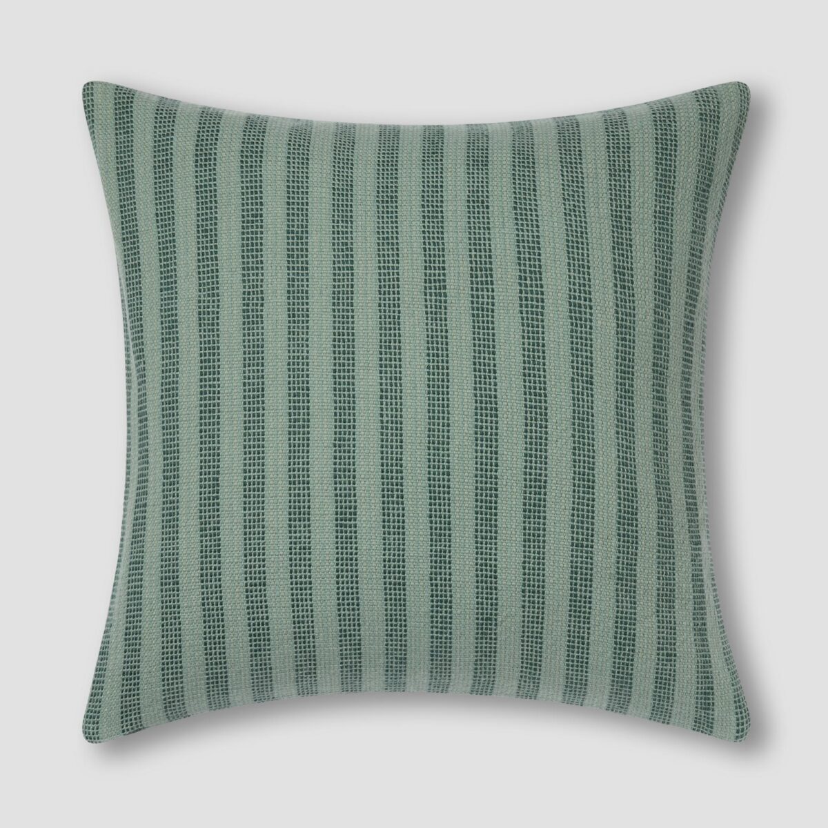 Pine Green Striped Wool Cushion Cover - Square or Rectangle
